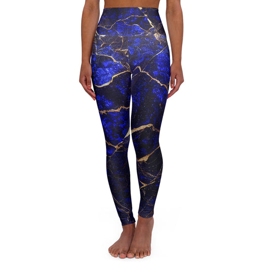 Lapis Lazuli High Waisted Yoga Leggings (AOP)